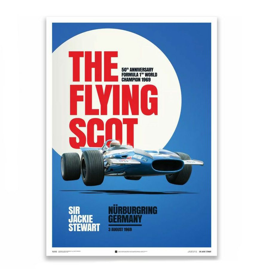買得 お取り寄せ マトラms80 ジャッキー スチュワート The Flying Scot 1969 ポスター Qdtek Vn