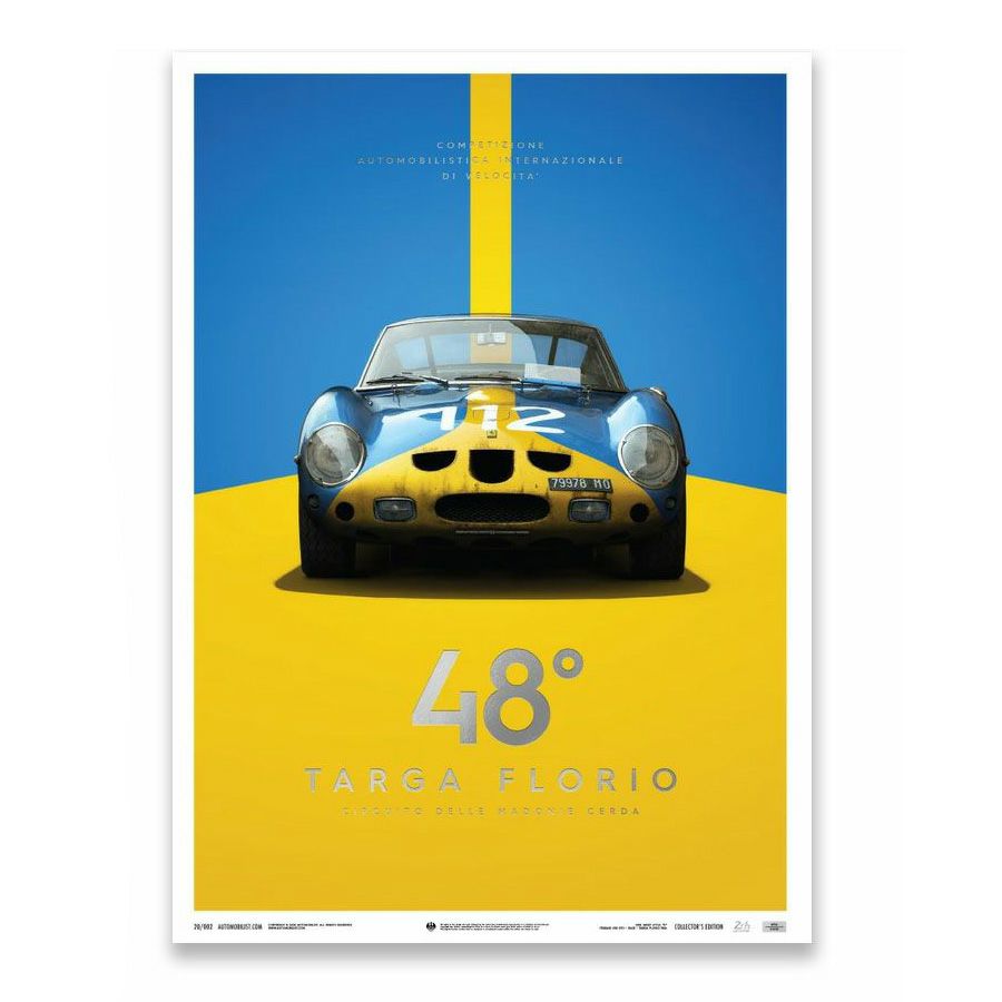 楽天市場】ポスター オートモビリスト フェラーリ 250 GTO 1962年 ル