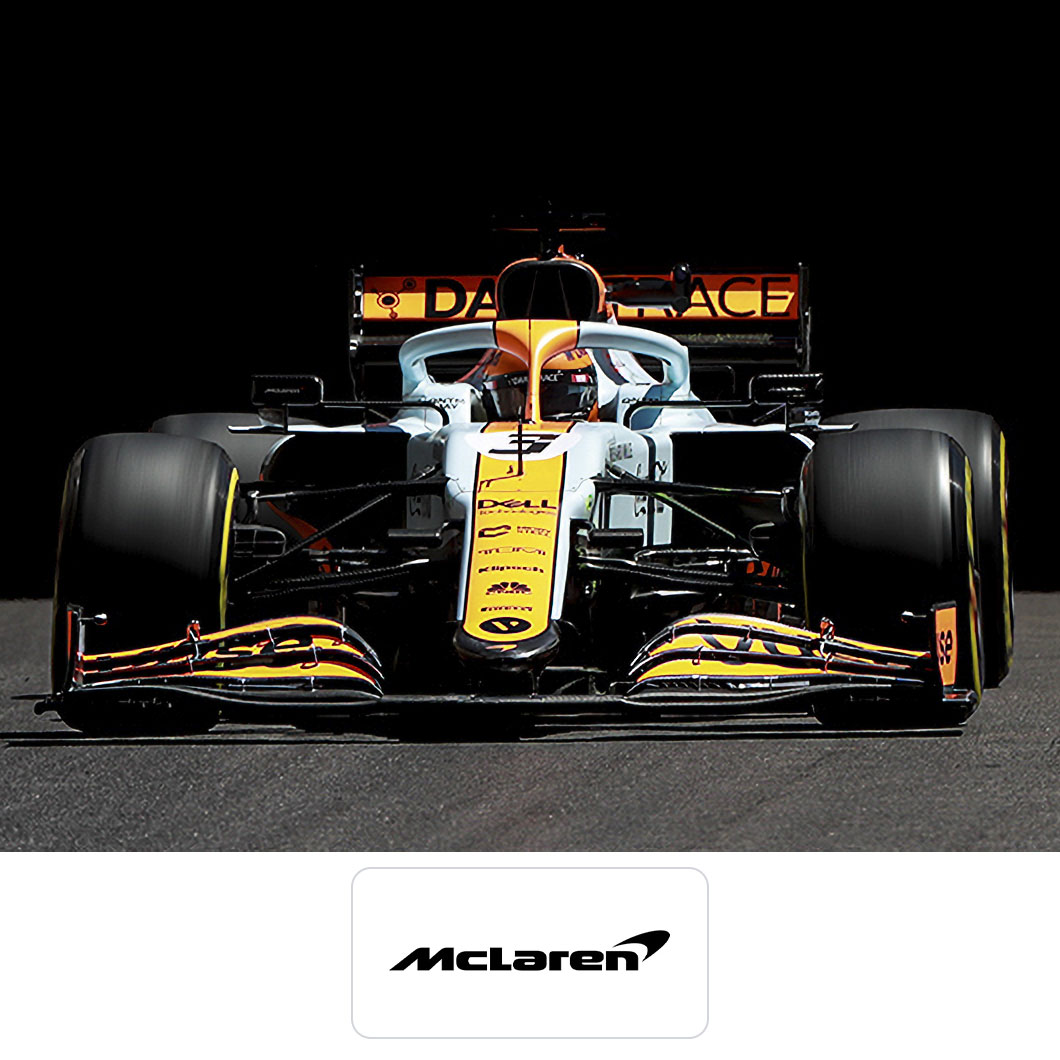 オートモビリスト Automobilist Mclaren Gulf ダニエル リカルド 21 リミテッドポスター Salon Raquet De