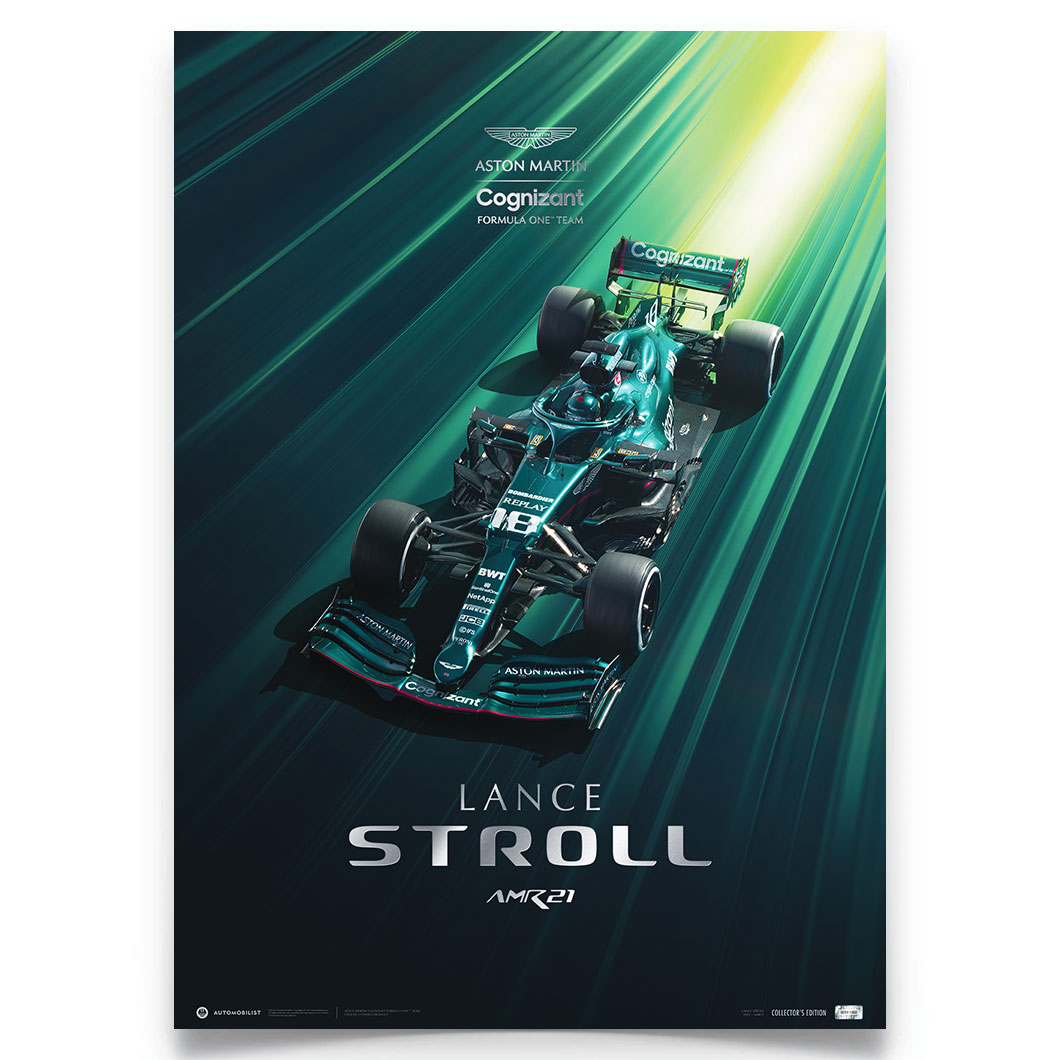 <お取り寄せ>ASTON MARTIN COGNIZANT FORMULA ONE? TEAM ランス ストロール 2021 コレクターズ ポスター