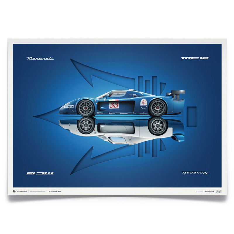 ポスター オートモビリスト MASERATI MC12 GT ZHUHAI 500 KM 2004 HORIZONTAL リミテッド エディション ポスター モータースポーツ 雑貨 Automobilist 9,504円