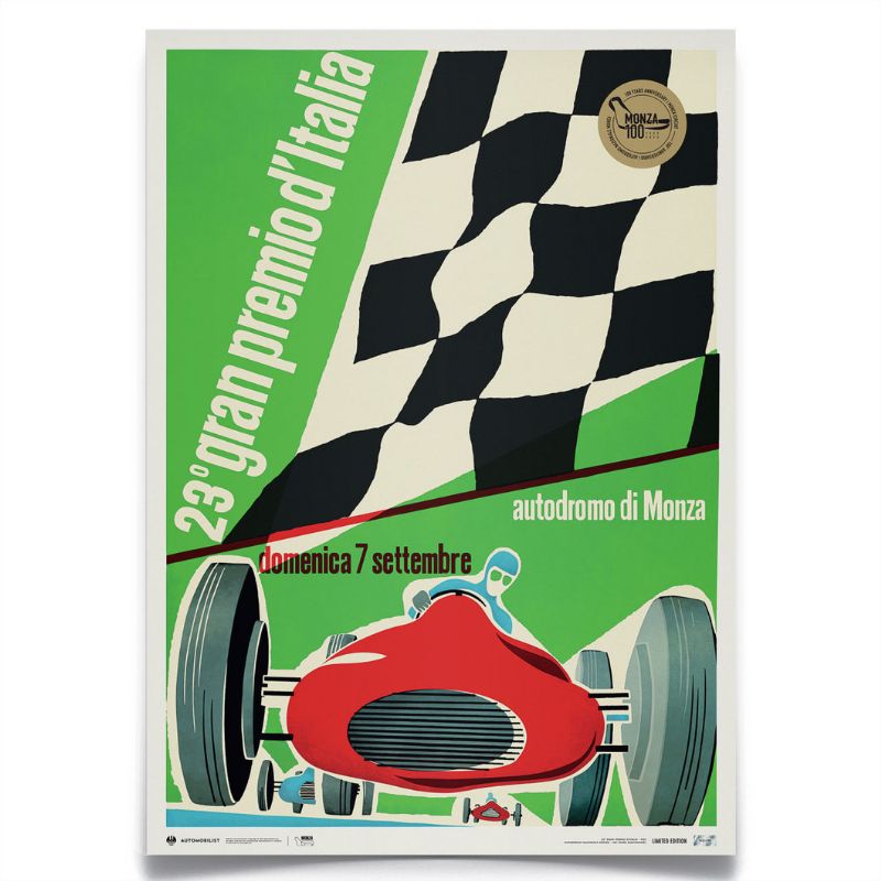 ポスター オートモビリスト MONZA CIRCUIT 100 YEARS ANNIVERSARY 1952 リミテッド エディション ポスター モータースポーツ 雑貨 Automobilist