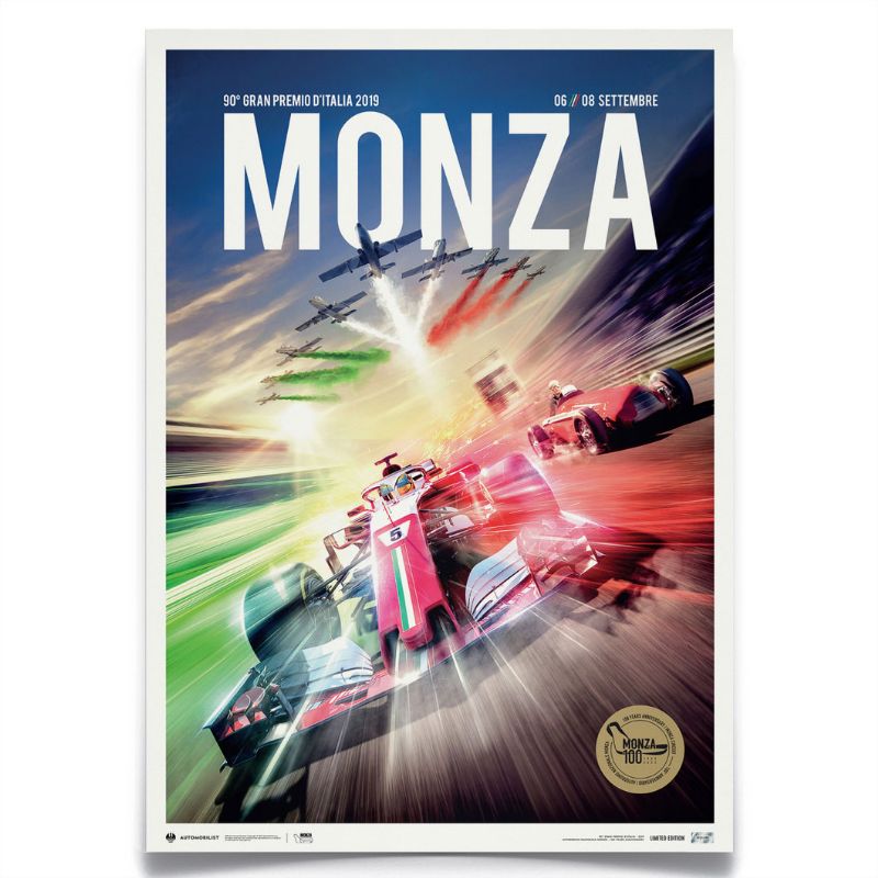 ポスター オートモビリスト MONZA CIRCUIT 100 YEARS ANNIVERSARY 2019 リミテッド エディション ポスター モータースポーツ 雑貨 Automobilist