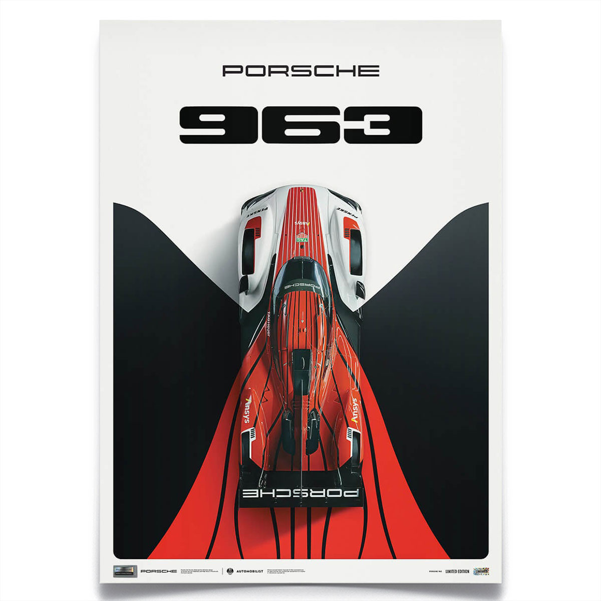 ポスター オートモビリスト ポルシェ 963 2024 グラフィカルポスター モータースポーツ 雑貨 Automobilist