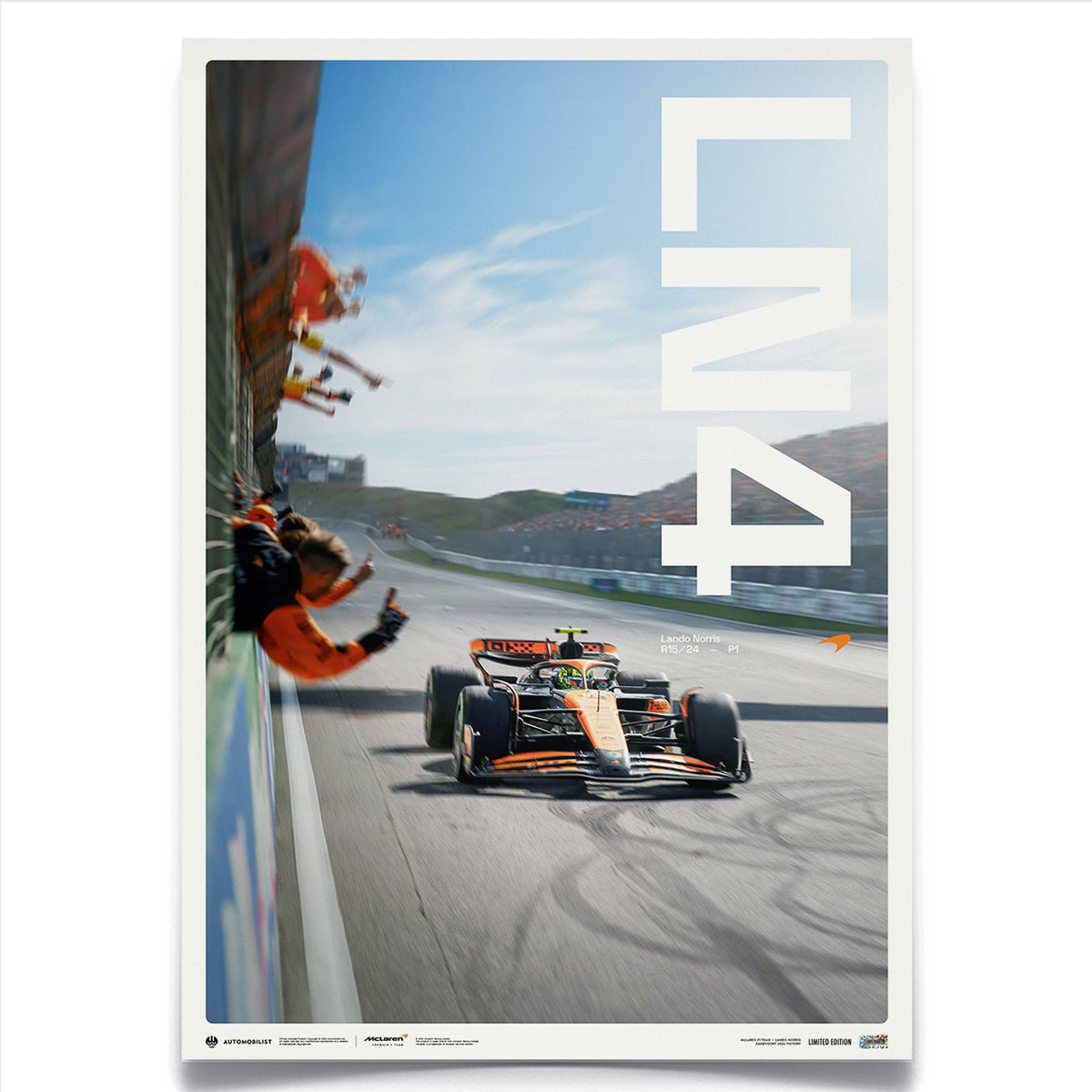 ポスター オートモビリスト マクラーレン F1チーム ランド・ノリス ザントフォールト 2024 Victory リミテッドエディション ポスター モータースポーツ 雑貨 Automobilist