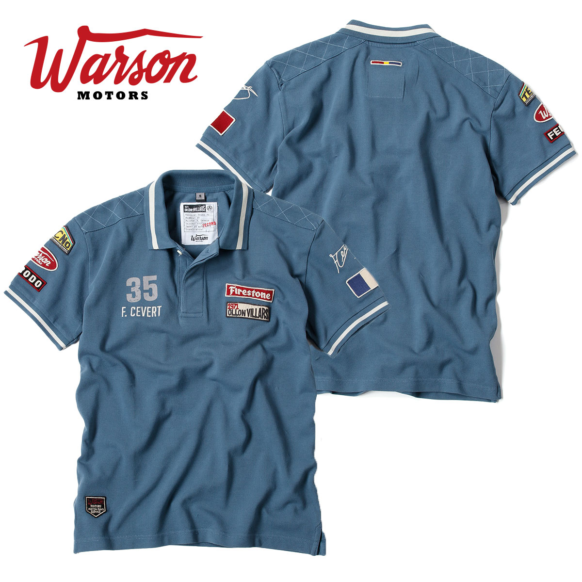 楽天市場 ワーソンモータース Warson Motors Francois Cevert フランソワ セベール 半袖 ポロシャツ メンズ F1 エルフ チーム ティレル Motorimoda