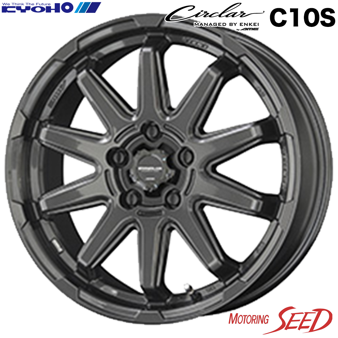 マジェスタ等に Ame Kyoho Circlar C10s 17 7j 5h 114 3 38 Dunlop Le Mans V 235 50r17 サマータイヤホイール4本セット Andapt Com