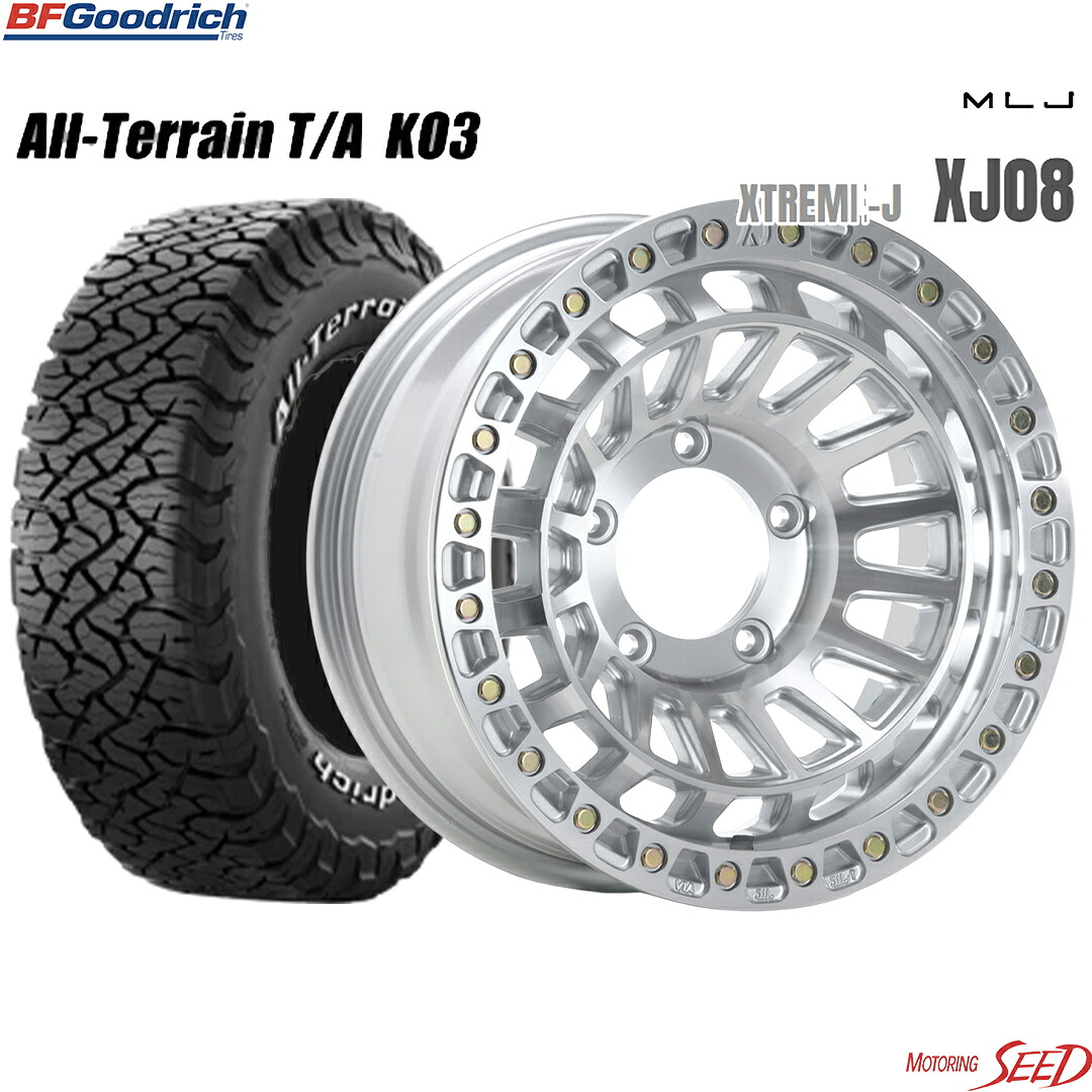 【ジムニーノマド シエラ等に】 MLJ XTREME-J XJ08 16×6J 5H 139.7 －5 × BFGoodrich All-TERRAIN T/A KO3 レイズドホワイトレター LT225/70R16 サマータイヤホイール4本セット