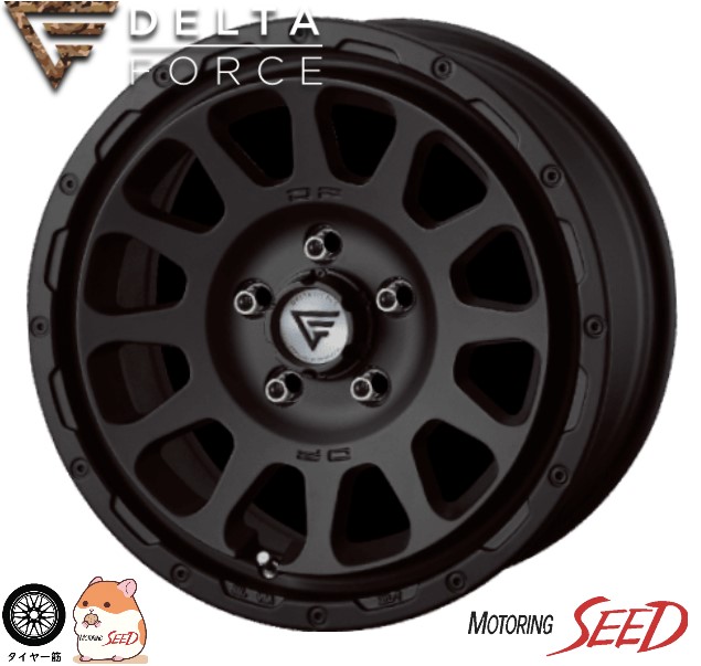 【RAV4等に】 FORCE DELTA FORCE OVAL 17×7J 5H 114.3 +32 ホイールのみ4本セット