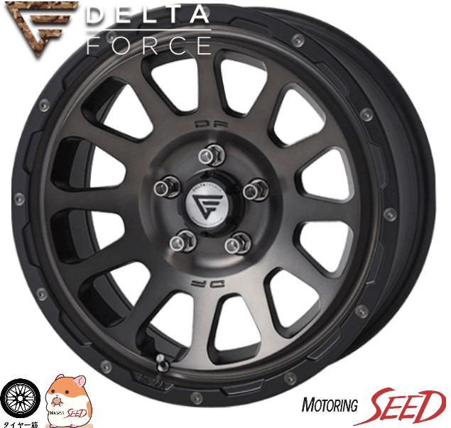 【デリカD5等に】 FORCE DELTA FORCE OVAL 16×7J 5H 114.3 +42 ホイールのみ4本セット