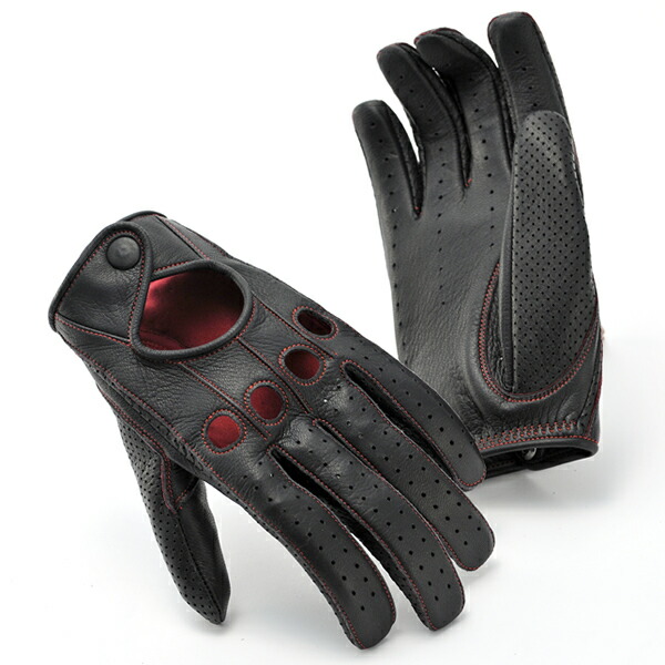 驚きの値段 カカザン Cacazan Ddr 060 ドライビンググローブ ブラック レッドステッチ おしゃれ カー用品 車用品 グローブ ディアスキン ドライビング イズイシ手袋 ファッション小物 バイクグローブ ブランド メンズ レザー 鹿革 手袋 バイク手袋 ドライブグローブ