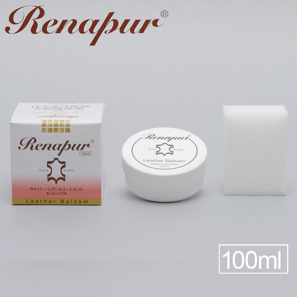 Renapur（ラナパー）レザートリートメント 100ml|コーティング剤 カー用品 バイク用品 レザー レザージャケット ケア 革製品 クリーム つや出し シューズ レザーケア 本革 手入れ トリートメント 靴 ワックス 撥水 防カビ お手入れ 革靴