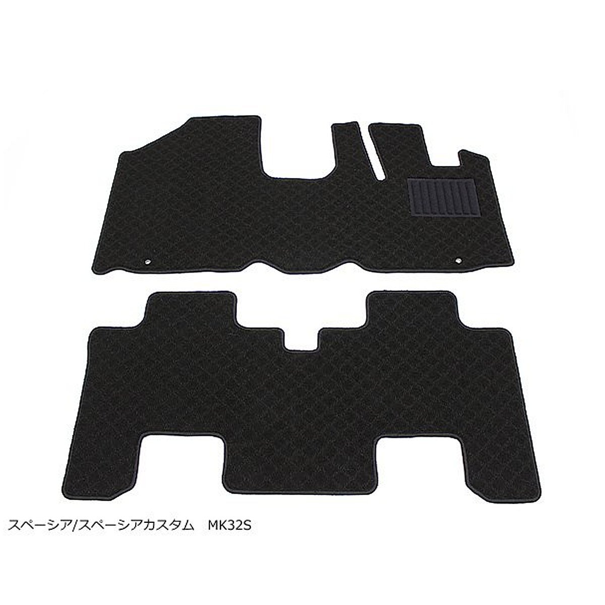 即納 日本製 スペーシア スペーシアカスタム スペーシアカスタムZ MK32S MK42S 【 H25/3～H29/12 】 フロアマット カーマット シンプル 黒 マット スズキ 社外品 / 011-29-1* 6,708円