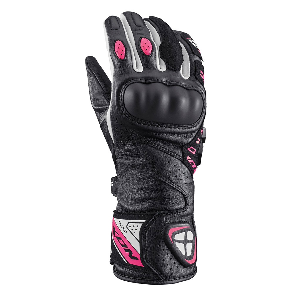 IXON(イクソン) THUND L【レーシンググローブ レディース】BLACK/FUSHIA