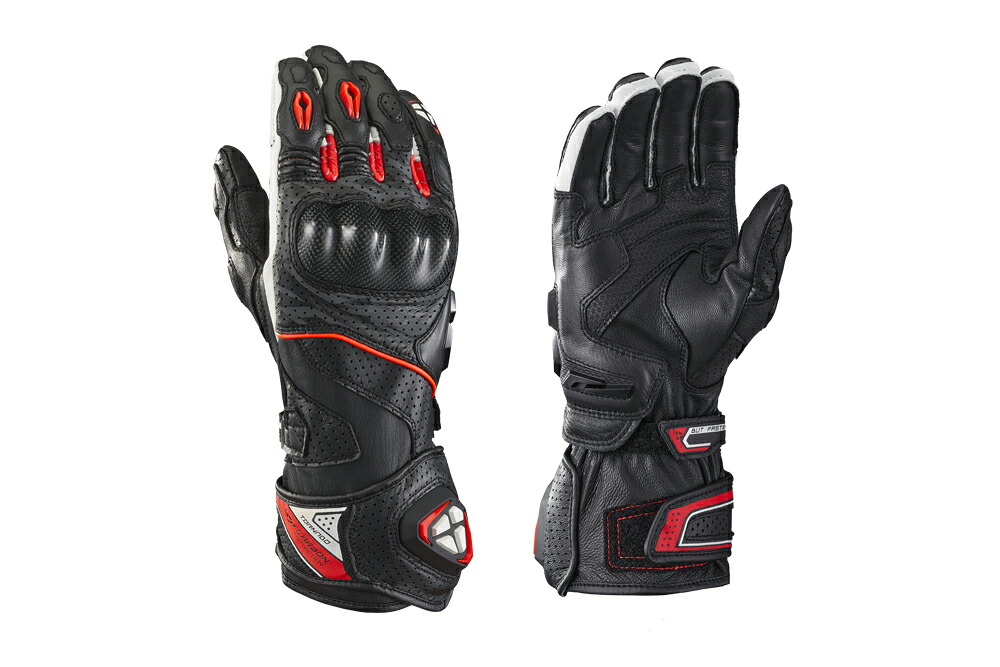 【国内正規取扱商品】IXON(イクソン)TORNADO AIR グローブ (BLACK/WHITE/RED)｜MOTOSALON