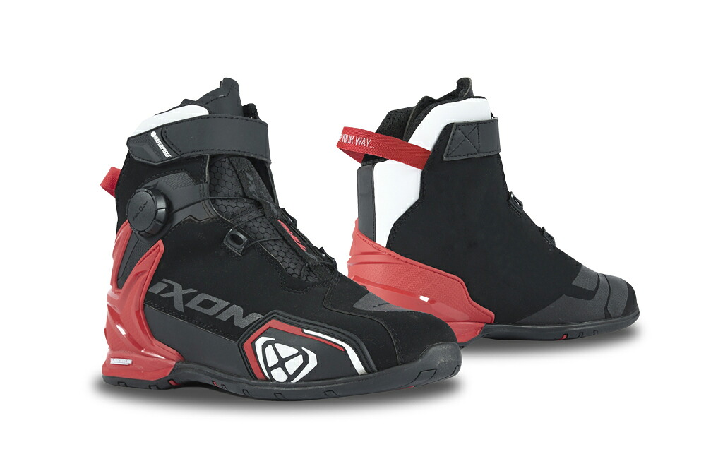 【国内正規取扱商品】 IXON(イクソン) BULL 2 WP ブーツ (BLACK/WHITE/RED)
