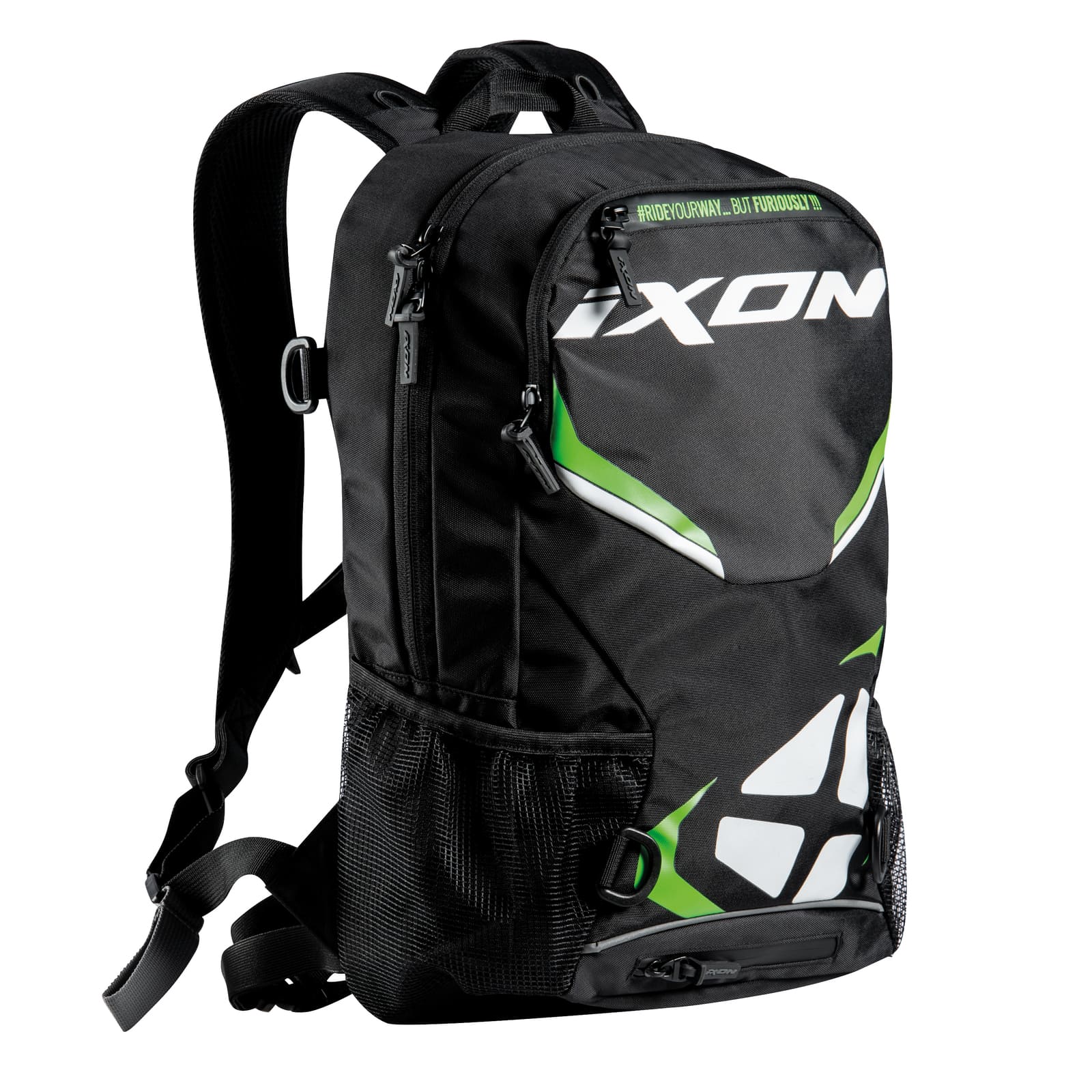 IXON(イクソン)R-TENSION 23　バックパック(BLACK/WHITE/GREEN)｜MOTOSALON