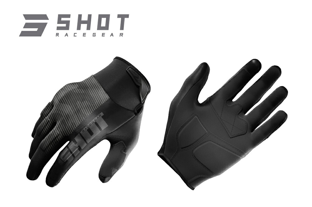 SHOT RACE GEAR プロテクショングローブ タクティックブラック/グレー