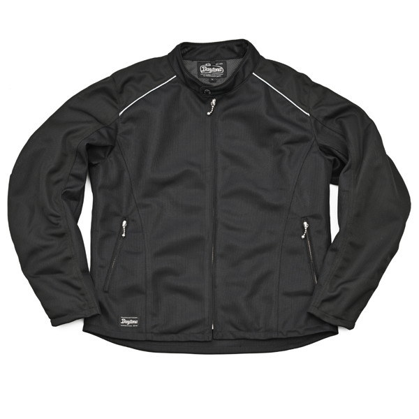 デイトナ 37084 バイク用 ジャケット 春夏 薄型プロテクター(ひじ/背中)付属 DJ-003 メッシュシングルライダース ブラック Lサイズ