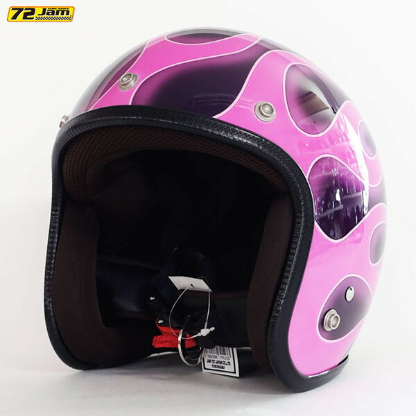 72JAM Helmet JCP-44 FLAMES ミスティーバイオレットベース グロス仕上げ Sサイズ(55-57cm未満)