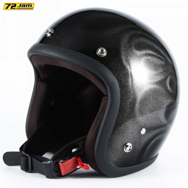 72JAM Helmet JG-23L GHOST FLAME ブラック グロス仕上げ XLサイズ(60-62cm未満)｜二輪用品店 MOTOSTYLE 店 10,132円