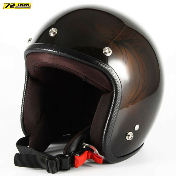 72JAM Helmet JCP-56 Leaf ブラウン/ブラック グロス仕上げ Sサイズ(55-57cm未満)|二輪用品店 MOTOSTYLE 店