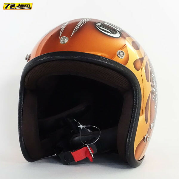 72JAM Helmet IP-1004 カスタム72JAM フレイムス Newクロス オレンジ FREEサイズ(57-60cm未満)|二輪用品店 MOTOSTYLE 店
