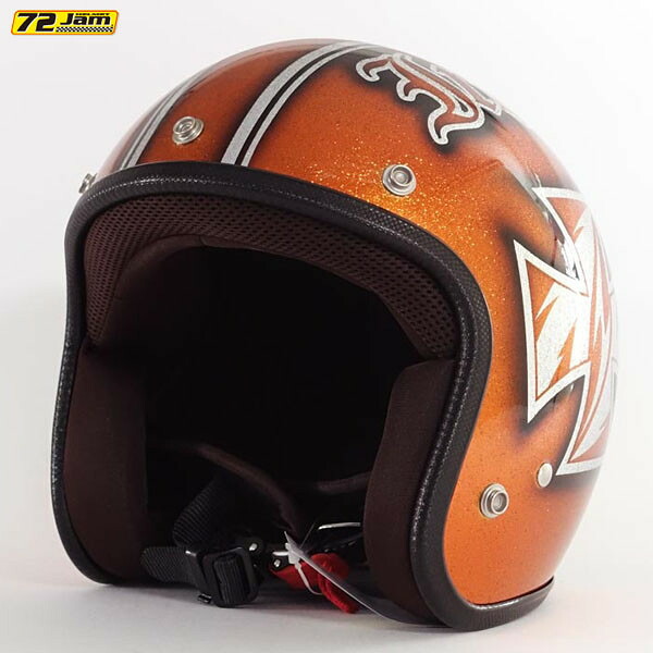 72JAM Helmet IP-2004 アイアンクロス フレーク オレンジ FREEサイズ(57-60cm未満)｜二輪用品店 MOTOSTYLE 店
