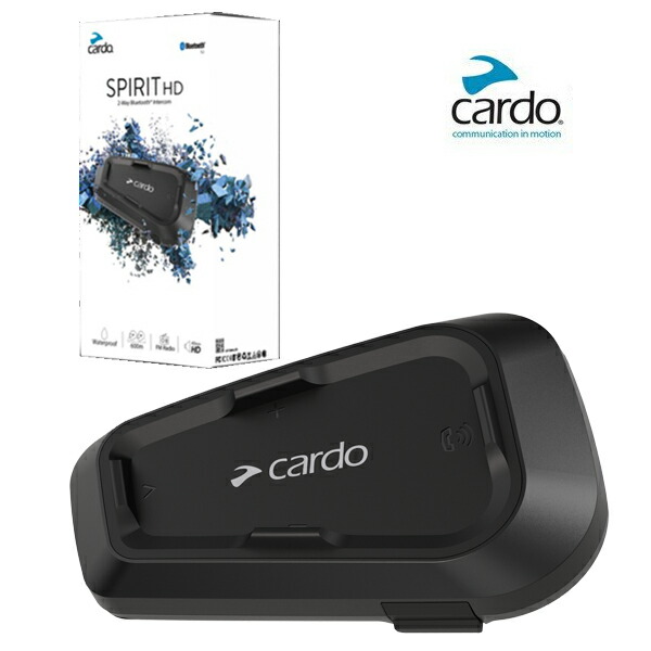 cardo（カルド） SPRT0002 SPIRIT HD シングル バイク用インカム （1台セット） 日本正規代理店品(技適認証品) 0828831843333