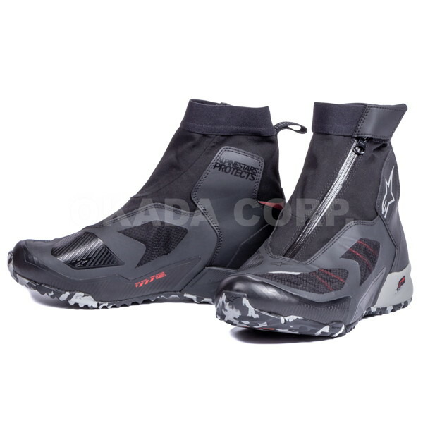 アルパインスターズ CR-8 GORE-TEX SHOE ゴアテックス 防水透湿 シューズ (1222 BLACK MID GRAY BRIGHT RED) 2338224