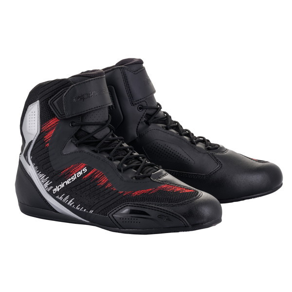 アルパインスターズ FASTER-3 RIDEKNIT SHOE （1930 BLACK SILVER BRIGHT RED） ファスター ライドニット ライディングシューズ 2510319