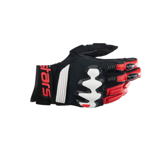 アルパインスターズ HALO LEATHER GLOVES ハロ レザーグローブ (1304 BLACK WHITE BRIGHT RED) 3504822