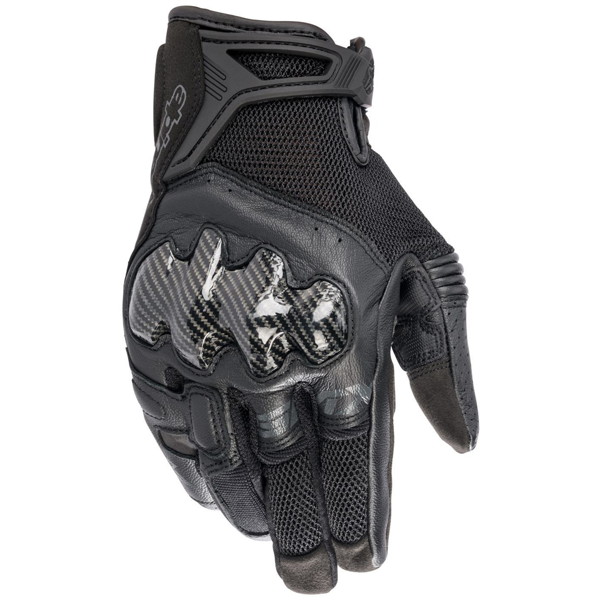 アルパインスターズ SMX-R GLOVE ライディング カーボン ナックル グローブ (1100 BLACK BKACK) 3567222