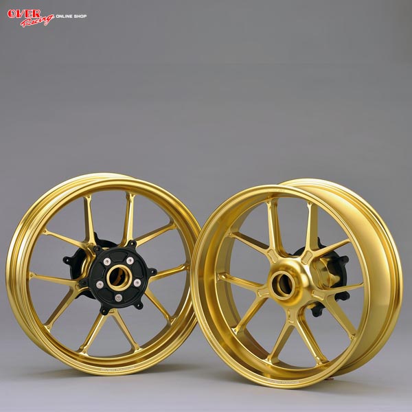 OVER Racing 82-374-10G GP-TEN ホイールセット ゴールド F3.50/R5.00-15 T-MAX530(17-21)/560(22-)