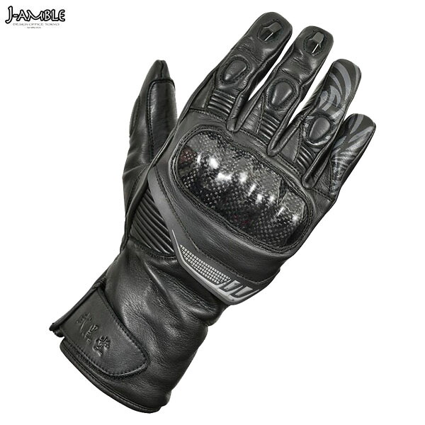 J-AMBLE WBGN-222 スピードライドウィンターレザーグローブ 弐黒堂 BLACK｜二輪用品店 MOTOSTYLE 店 8,151円