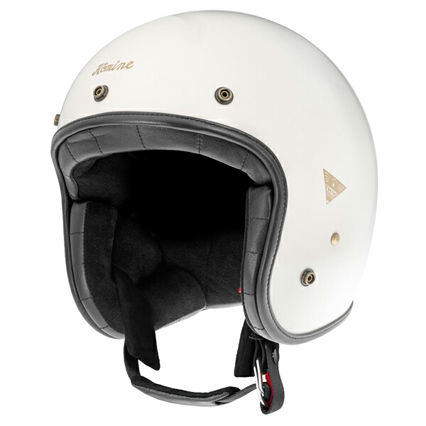 コミネ HK-195 ヘリテージ レザー ジェット ヘルメット Off-White