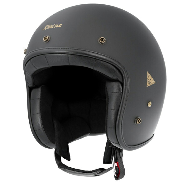コミネ HK-195 ヘリテージ レザー ジェット ヘルメット Solid-Mat-BLK