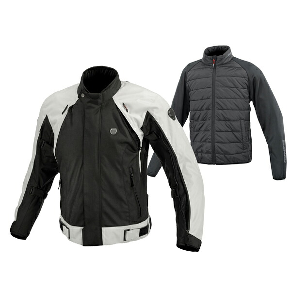 コミネ JK-5995 フルイヤーシステムジャケット セット Light-Grey|二輪用品店 MOTOSTYLE 店