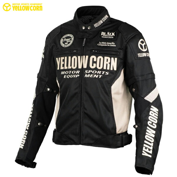 YELLOW CORN（イエローコーン） YB-5102 メッシュジャケット ブラック-アイボリー