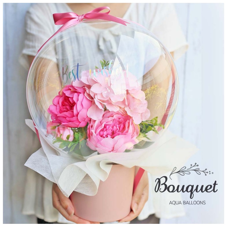 楽天市場 フラワーバルーン フラワー バルーン アクアバルーン ピンクグラデーション 誕生日 プレゼント 風船 ふうせん 花 フラワーギフト 発表会 お祝い かわいい おしゃれ 女子 女の子 子供 大人 お返し ピンク 贈り物 ギフト 景品 記念品 お誕生日会 パーティー 結婚