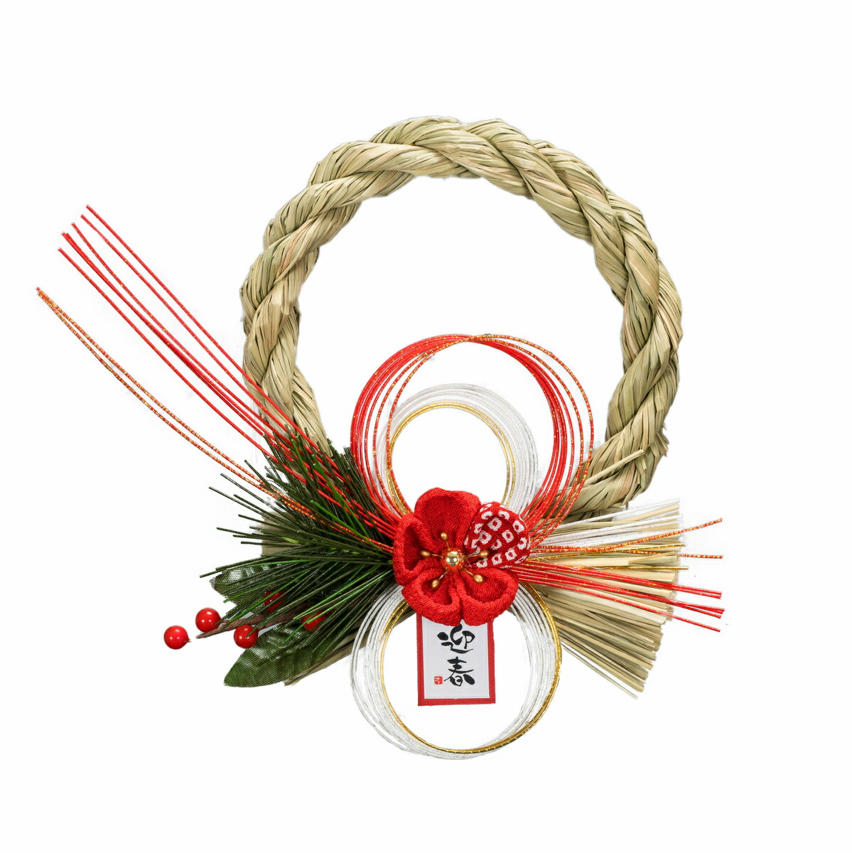楽天市場 迎春玄関飾り つまみ細工 美琴 縁起物 正月飾り 玄関 正月 迎春 謹賀新年 新年 花飾り 花 水引 モダン しめ縄 リース おしゃれ モダン リース 自宅用 マンション 室内 ドア しめ飾り しめ縄 玄関飾り お飾り 飾り フック付き 松 梅 日本製 国産 食器とキッチン