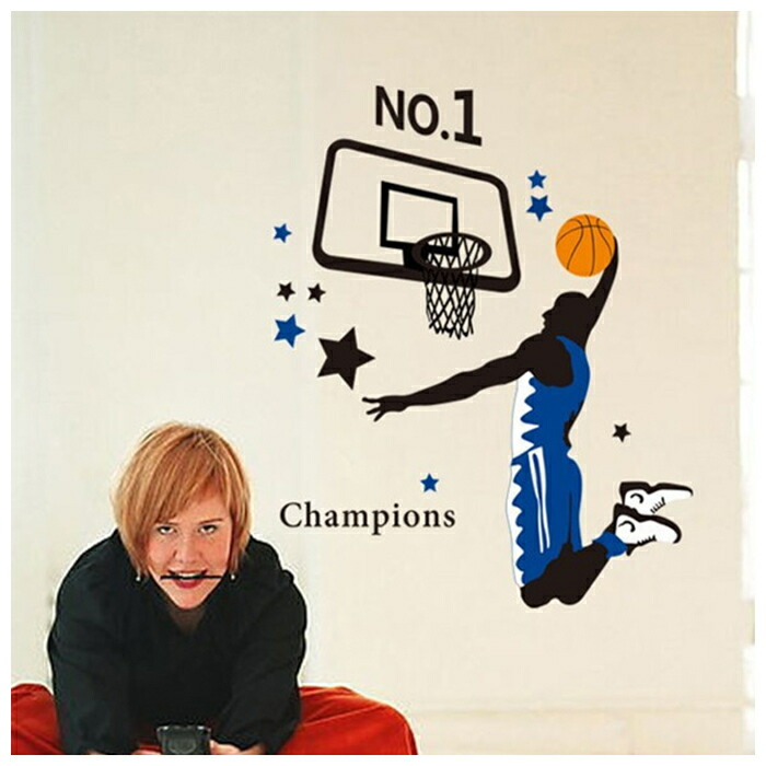 楽天市場 送料無料 ウォールステッカー 壁紙 シール 壁 ウォール バスケ バスケットボール スラムダンク スポーツ はがせる 取り外し ルーム 部屋 寝室 子供部屋 リビング おしゃれ スポーティー ルームデコレーション インテリア 飾り付け Motto Motto