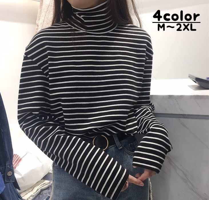カットソー  大人トップス  秋冬 長袖 ハイネック きれいめ 無地 厚手 ハイネック プルオーバー 大人女子に大  シンプル あったかい すっきり見え 楽天市場】ハイネックインナー 長袖 カットソー レディース 長袖