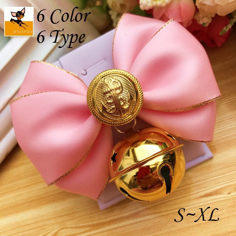 送料無料 チョーカー ペット用アクセサリー 犬用 猫用 首飾り 蝶ネクタイ リボン 鈴 チャーム