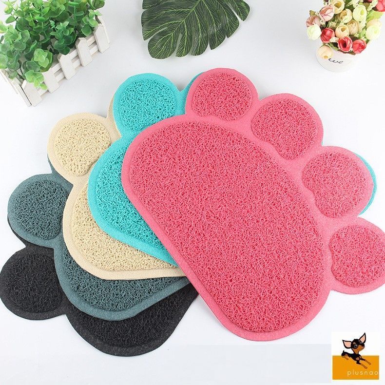 送料無料 砂取りマット キャット 肉球型 滑り止め ねこ トイレマット 30 40cm 猫砂パッド 猫砂キャッチャー 猫