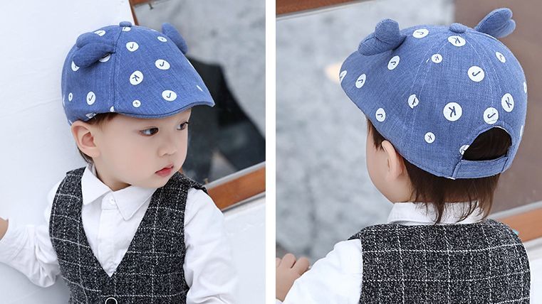 送料無料 ハンチング帽 日除け 男の子 ベビー キッズ チェック柄 帽子 子供用 マジックテープ 赤ちゃん ぼうし 女の子