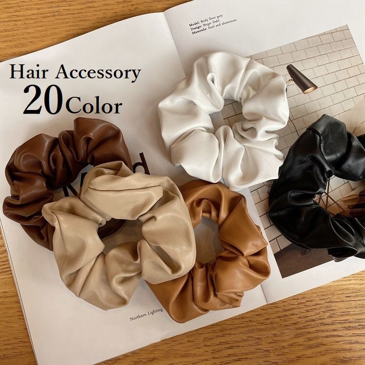 BELLA Big シュシュ キャメル 新品未開封 ヘアゴム　ヘアアクセサリー BLAZE（手芸） シュシュ シフォン サテン シンプル ヘア