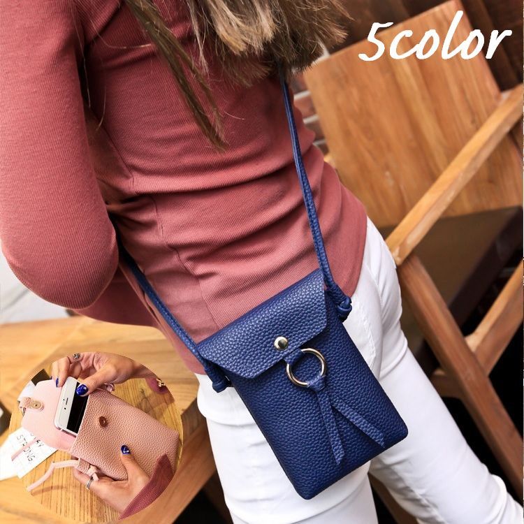 送料無料 ショルダーバッグ ポシェット スマホポーチ スマホショルダー ミニショルダー レディース カバン かばん スマホ入れ 斜め掛け フェイクレザー 無地 おしゃれ 可愛い 小さめ コンパクト シンプル マグネットボタン ファッション小物 女性用 お気に入