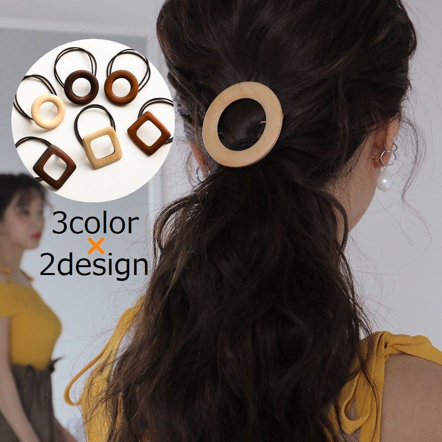 楽天市場】送料無料 ヘアゴム レディース 大人 木製 ウッド 上品