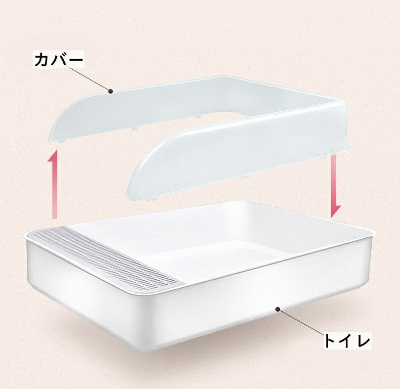 送料無料 猫用トイレ お手入れ簡単 ねこ キャット シンプル トイレタリー用品 トイレ容器 ネコ用 ペットグッズ ペット用品 定番 持ち運び便利  砂トイレ 飛散防止 福袋特集 トイレ容器